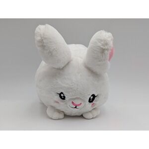 Squishable Mini Bunny Plush White Pink Round Rabbit 7 Inch Stuffed Animal Toy